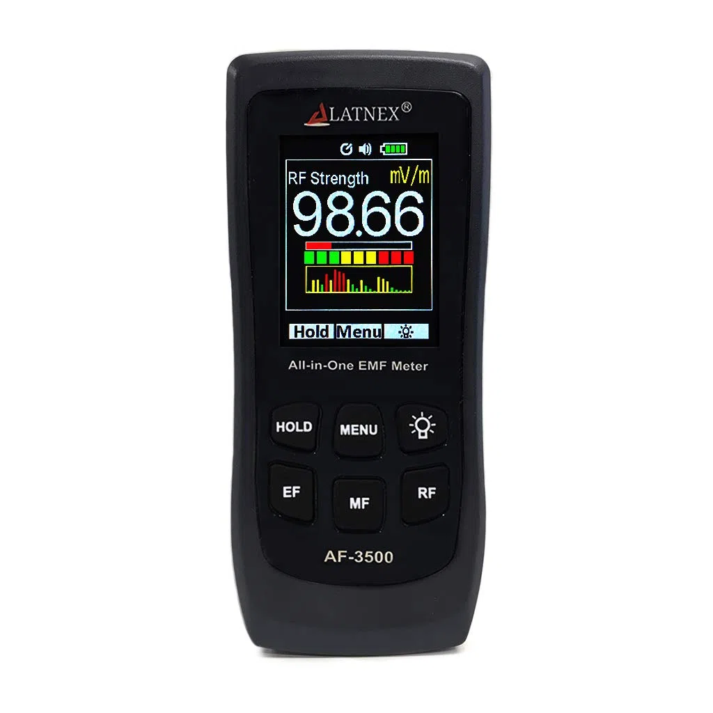 LATNEX AF-3500 EMF-Messgerät mit Kalibrierungszertifikat, RF, Mikrowellen, 3-Achsen-Gauß, ELF