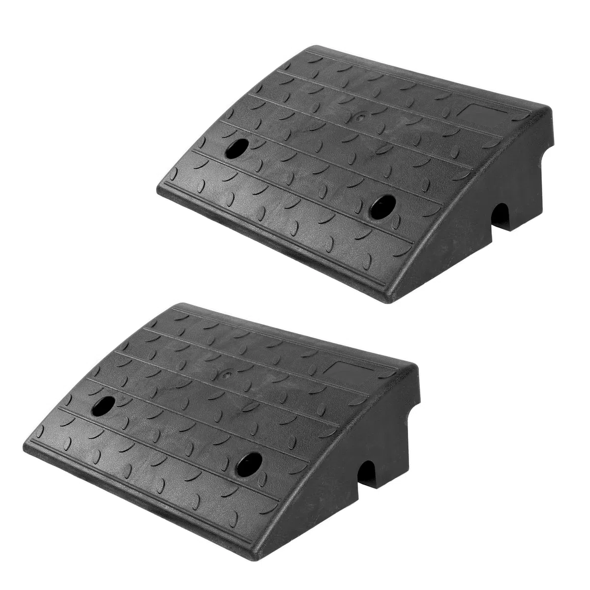 Bordsteinrampe aus Gummi, 170 mm hoch, 430x400x170 mm, schwarz – geeignet für Rollstühle, tiefergelegte Autos und Motorräder (2 Stück)