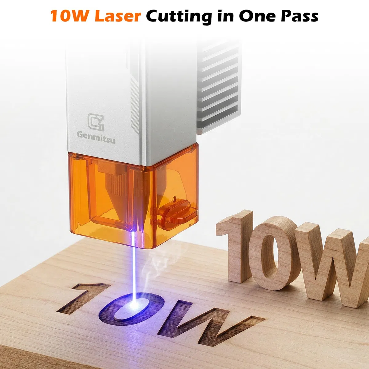Genmitsu Lasermodul für CNC-Fräsmaschinen, 10000 mW, 435 nm für 3020-PRO/3030-PROVer Ultra, 4040-PRO/PRO MAX, PROVer XL 4030 V1/V2/2X2/4X4, Laserklasse 1