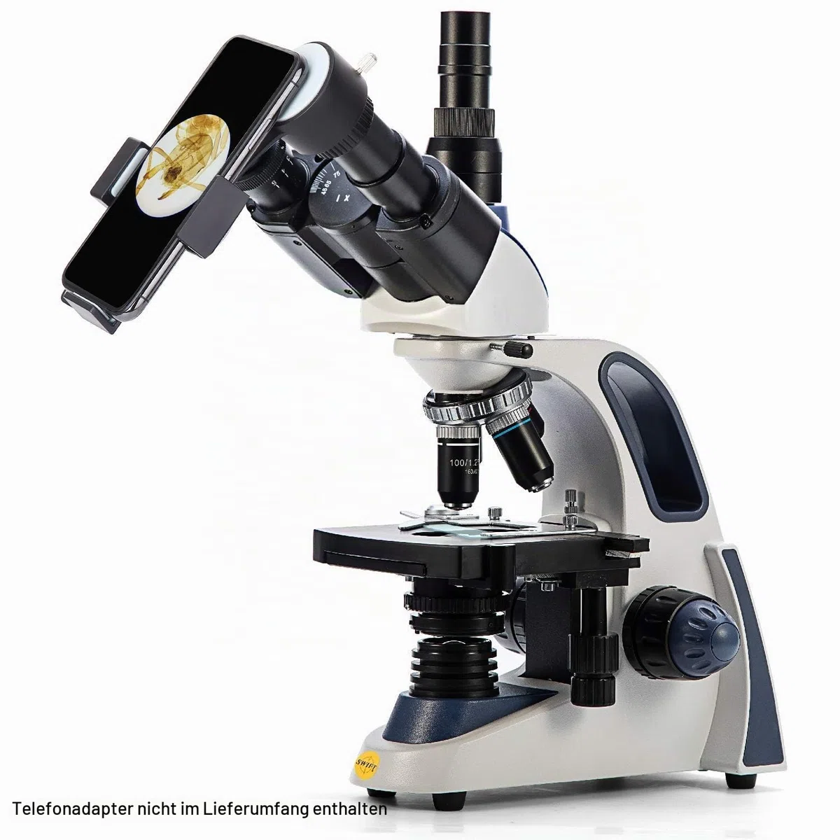 SWIFT SW380T Trinokulares Durchlicht Mikroskop 40X-2500X, Siedentopf Kopf, Labor Compound Mikroskop mit WF 10X/25X Okulare