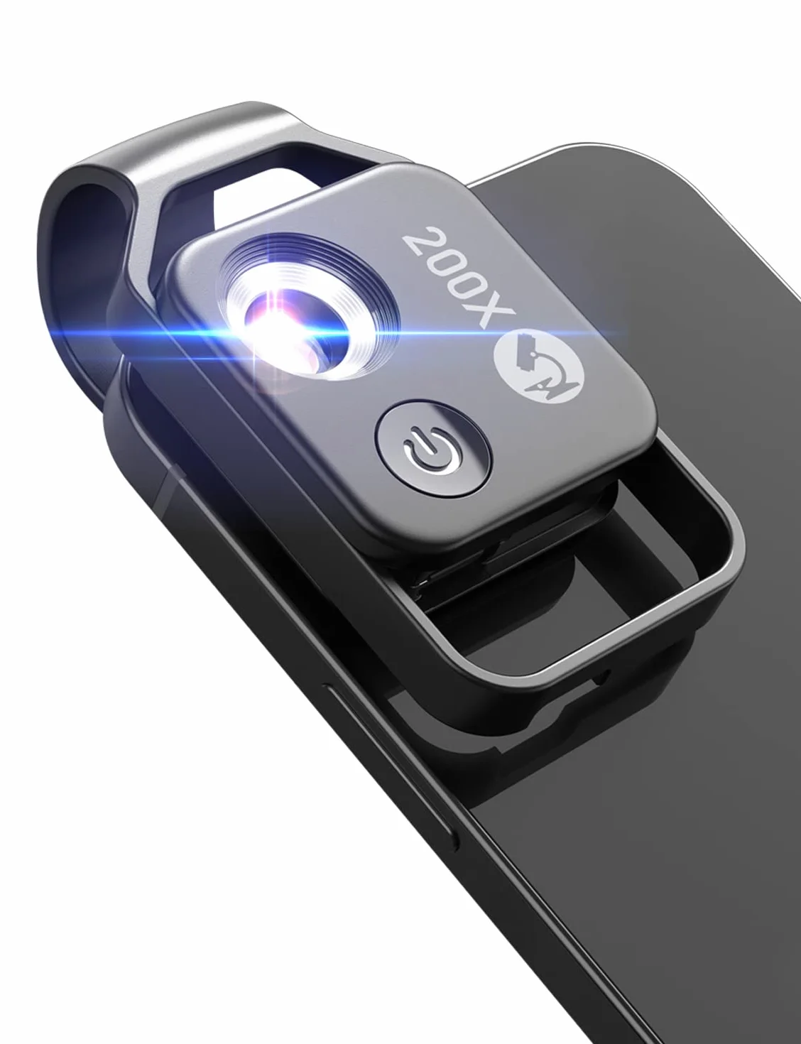 APEXEL 200X Mini-Mikroskop für Smartphone-Kamera, Taschengröße, Schwarz