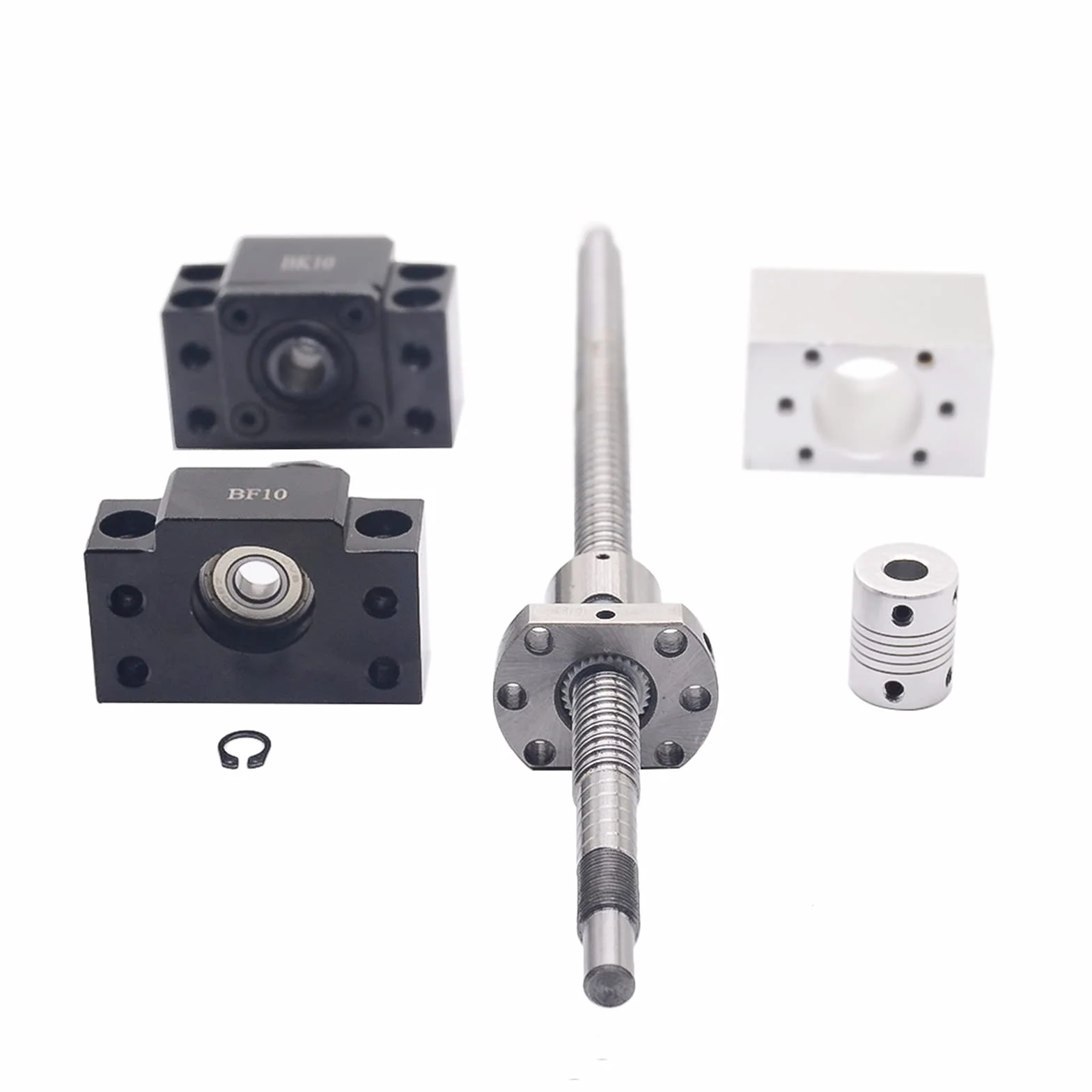 SFU1204 Kugelumlaufspindel Set 250mm Gewindespindel Edelstahl Kugelumlaufspindel mit BK10 / BF10 Unterstützung, Muttergehäuse und Kupplungssatz CNC Teile