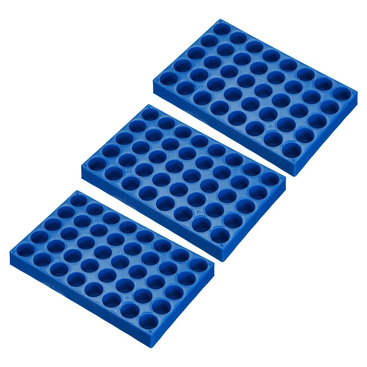 PATIKIL Vial Halter Für 20ml Autosampler Vials 3er Pack Vial Halterung 40-Well Stapelbarer Test Tube Rack Vial Halter Für Mikrozentrifugenröhrchen Blau