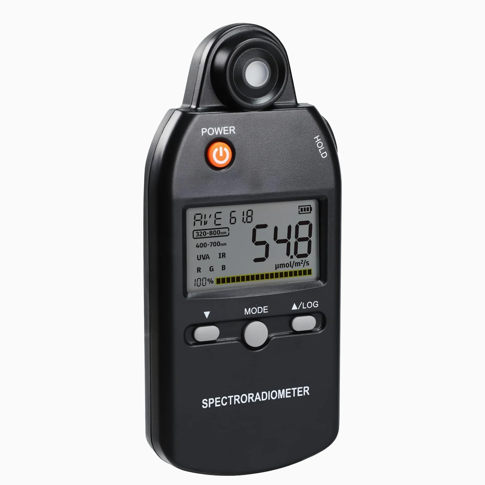 PAR Luxmeter PPFD Quantenspektroradiometer Vollspektrummessung 320-800 nm UV-Analyse Farbwiedergabe Pflanzenwachstumstest Datenspeicherung