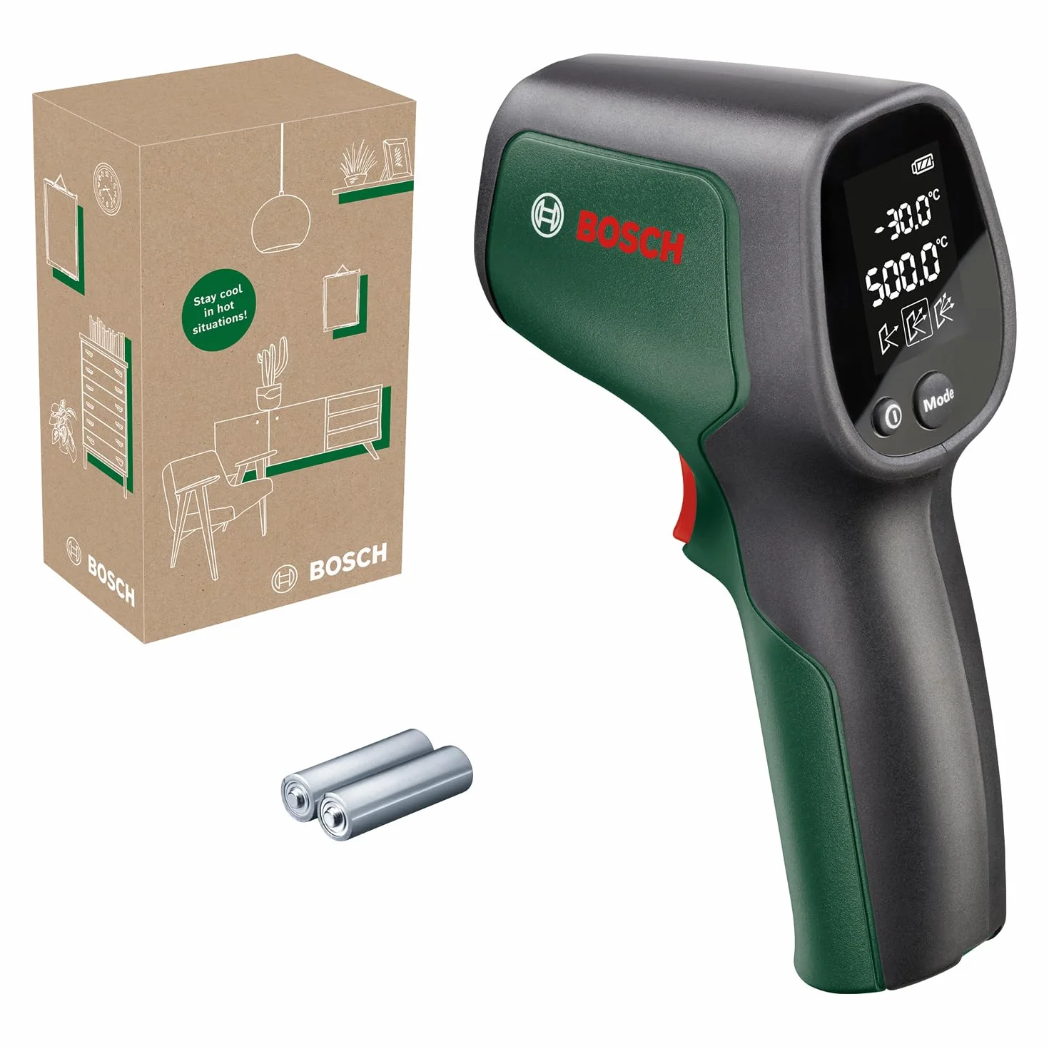 Bosch UniversalTemp Infrarotthermometer -30°C bis +500°C 3 Materialgruppen