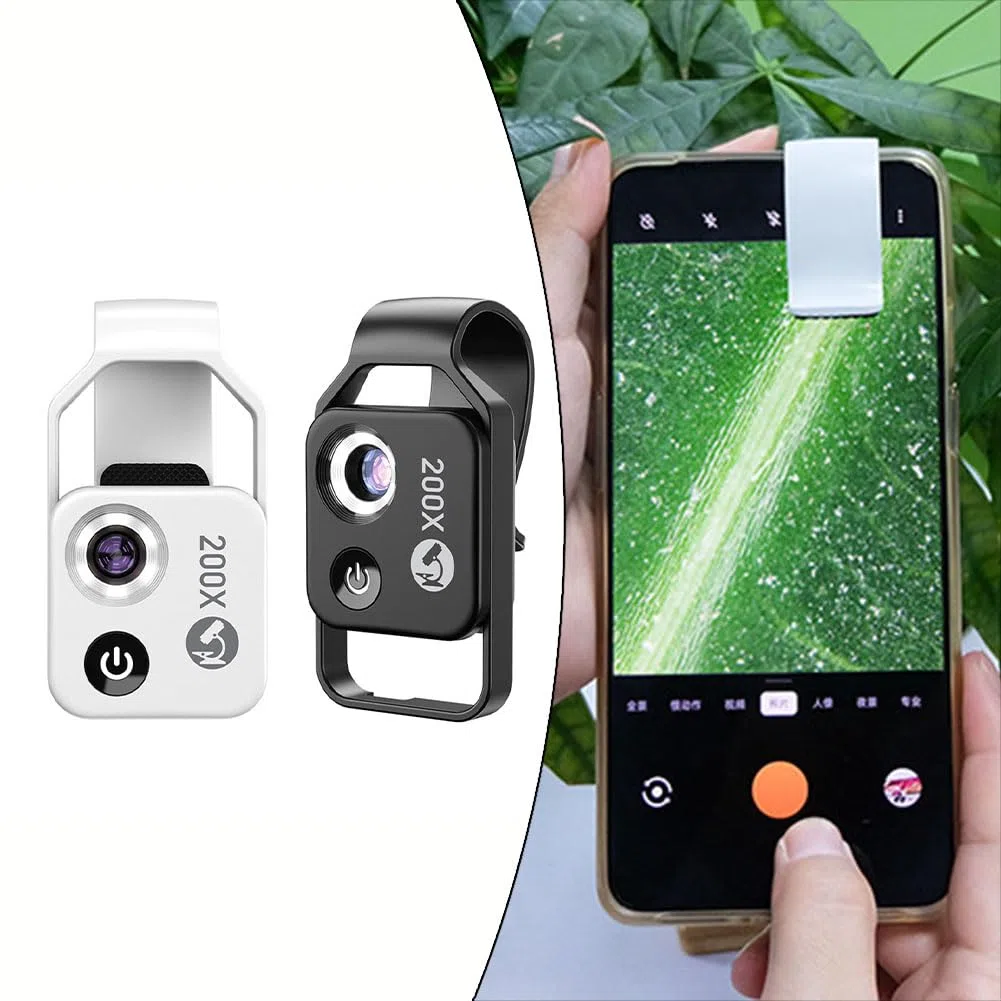 Handy-Mikroskop-Objektiv mit LED-Licht, tragbares digitales Mikroskop für Kinder, Handmikroskop