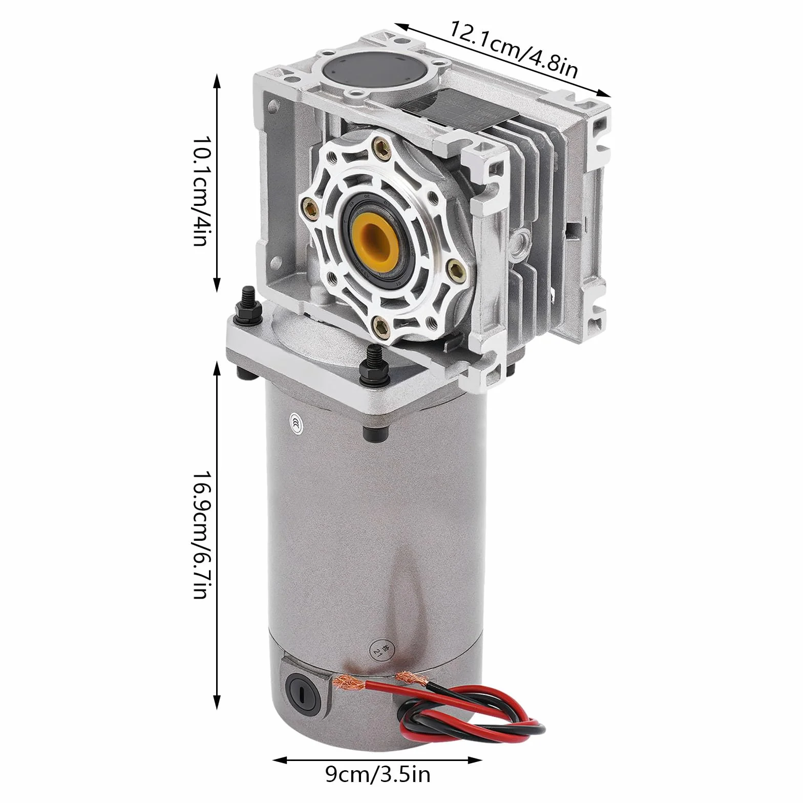 Getriebemotor 24V 300W 7,5K 1800U/min Schneckengetriebemotor IP65 Reversierbar Worm Gear Reducer Motor