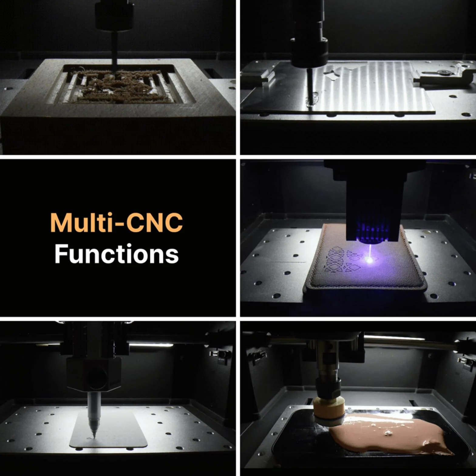 Genmitsu Cubiko CNC-Fräsmaschine, Werkzeugkalibrierung per Tastendruck, intelligente Höhenkartenmessung zum Fräsen von PCB, geeignet für Weichmetall, Holz, WLAN- und APP-Unterstützung