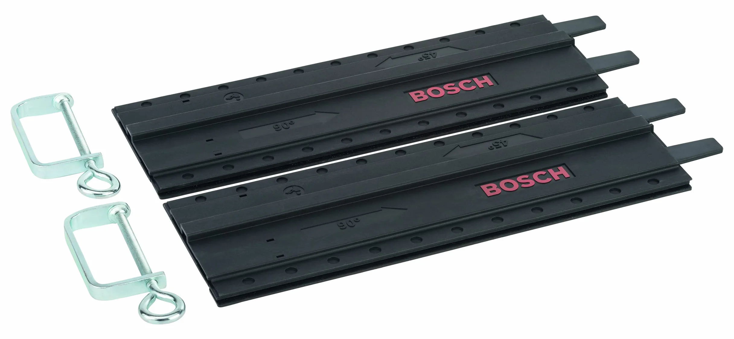 Bosch Führungsschiene Kunststoff 2x 350 mm für PKS 55A 66A 66AF Zubehör Kreissägen Schwarz