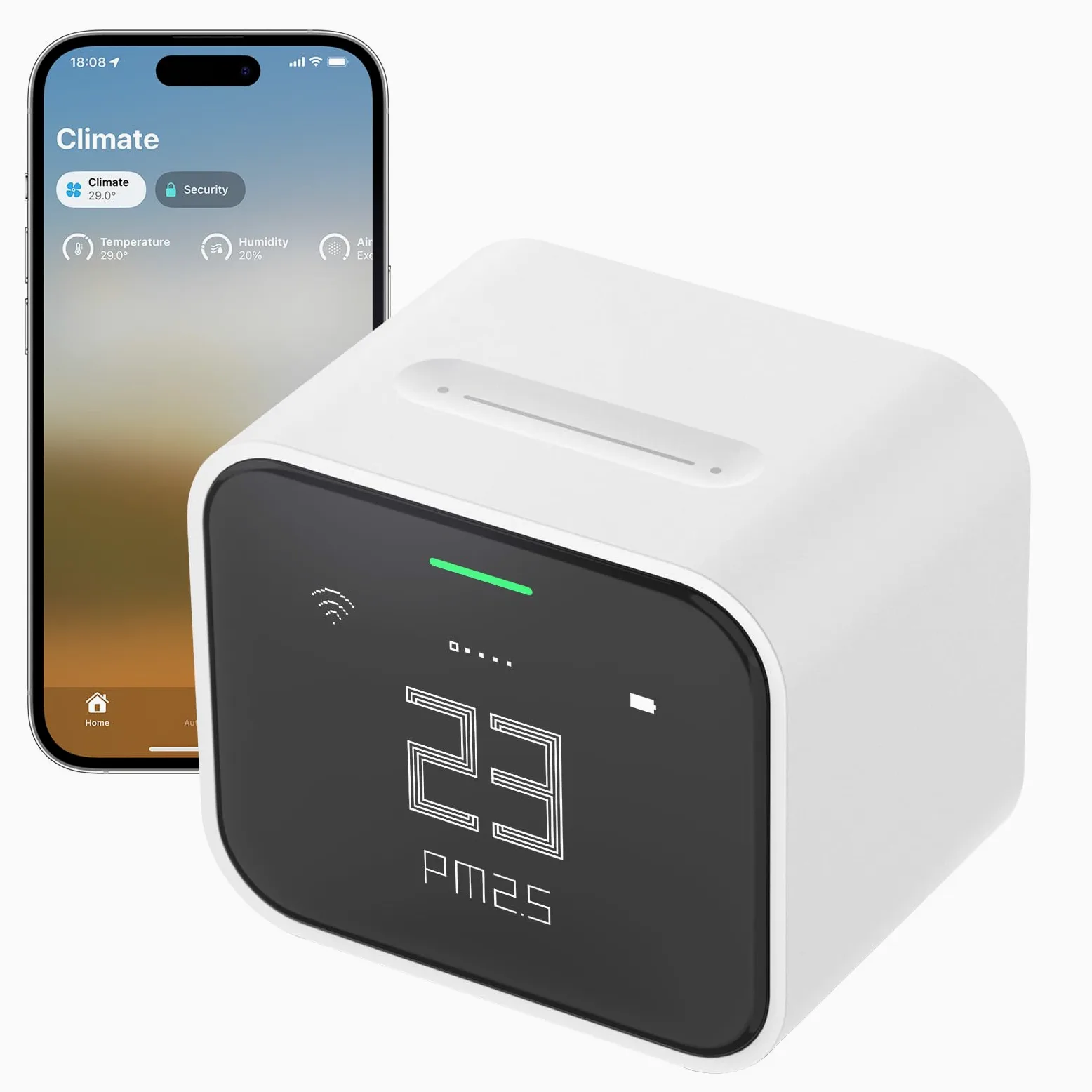 Qingping Air Monitor Lite Wi-Fi Smart Luftqualität Messgerät CO2 PM2.5 PM10 Temperatur Luftfeuchtigkeit