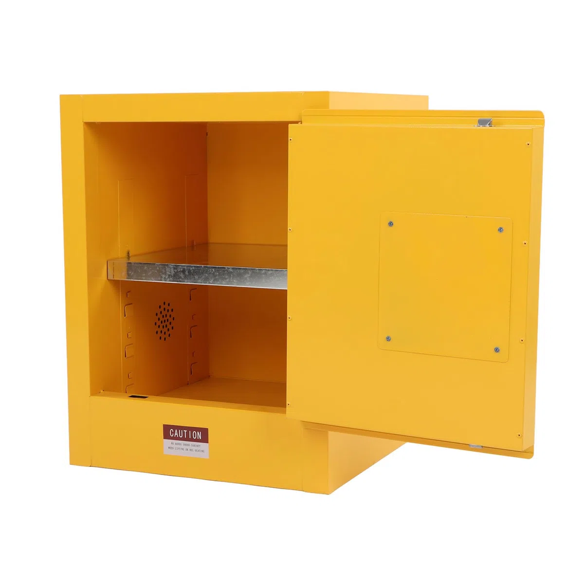 Cocoarm Gelber Industrie-Sicherheitsschrank, Feuerfester, Explosionsgeschützter Schrank, Auslaufsicherer Lagerschrank für Brennbare Stoffe, 56 X 43 X 43 cm