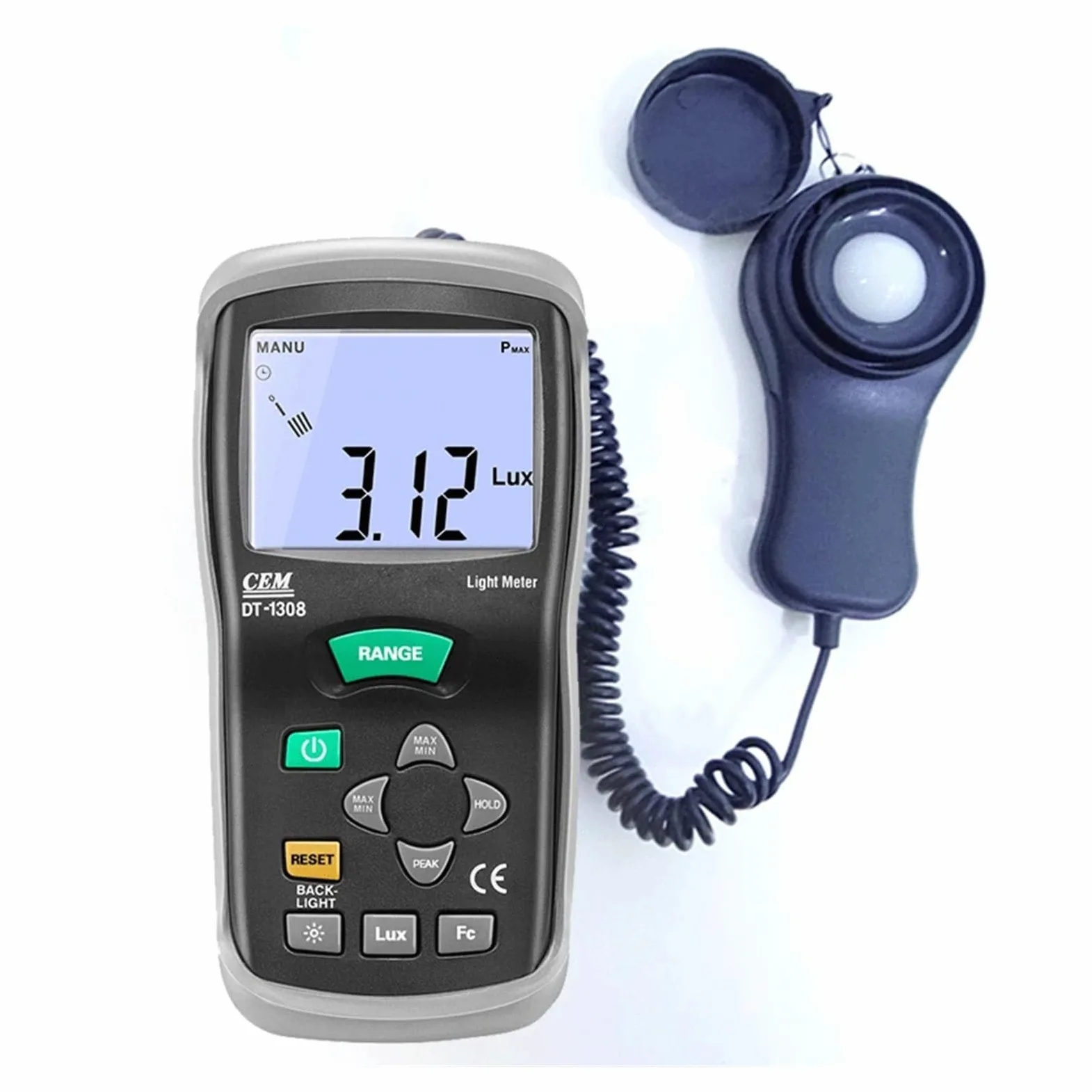 Spektrometer DT-1308 Tragbares Photometer Beleuchtungsmessgerät Leuchtdichtemessgerät
