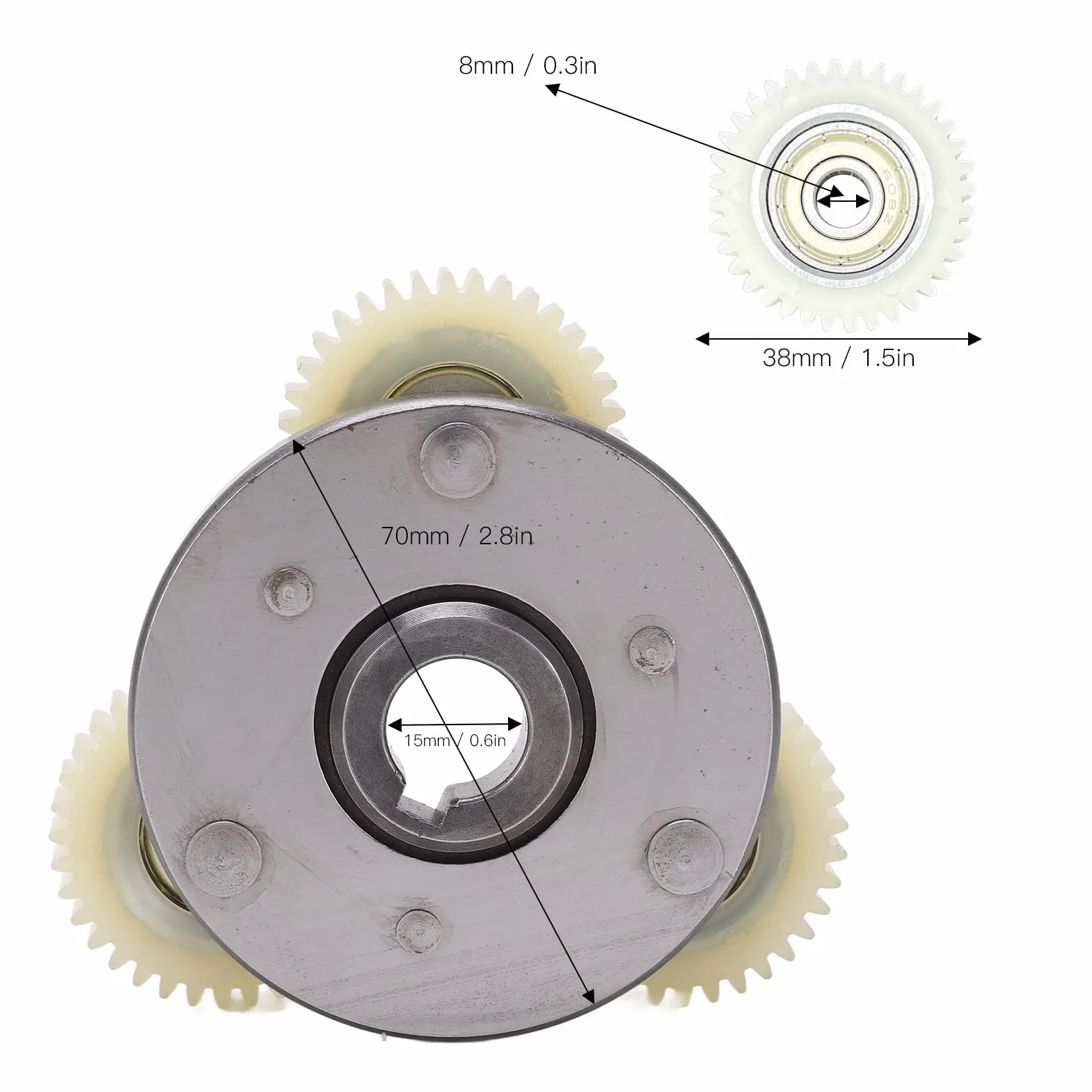 Elektrofahrrad Nylonzahnr?der, 36T, 70mm Kupplungssatz f¨¹r 250W-350W Mittelhubmotor - Zubeh?r