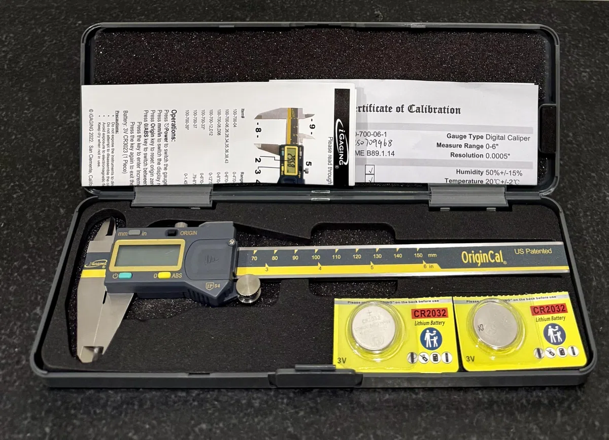 iGaging Absolute Origin Digitaler elektronischer Messschieber, 0-15,2 cm, IP54-Schutz/extreme Genauigkeit