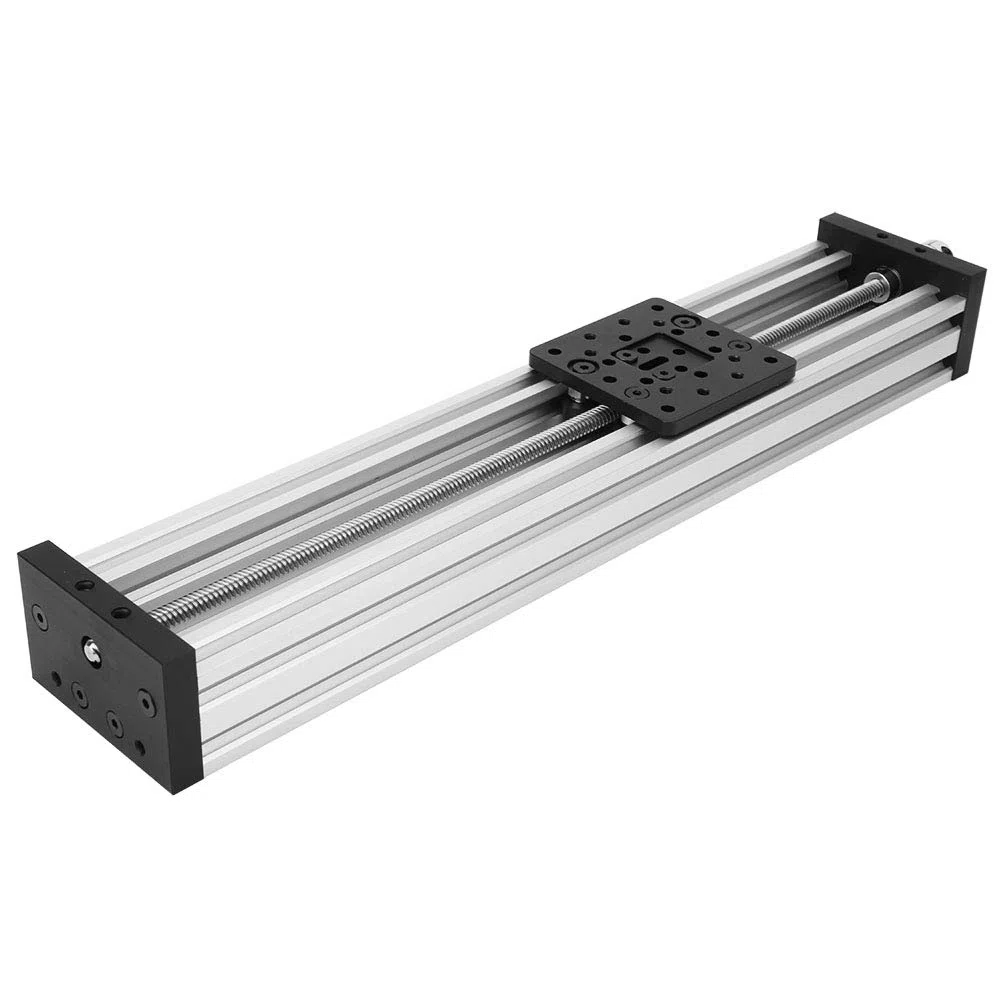 Schraubenschlitten-Lineartisch aus Aluminiumlegierung, 3D-Drucker-Graviermaschine, Schwarz, Silber, Schwarz, 400 Mm, Professionelles Zubehör (400mm #20)
