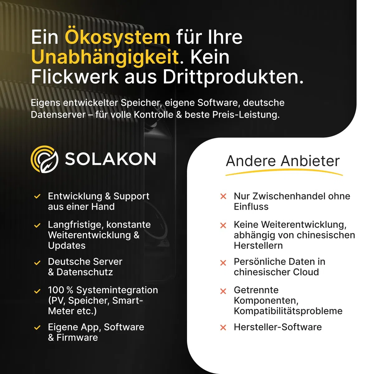 Solakon Solarpanel 500W Bifazial Glas-Glas N-Type Solarmodul 40V Full Black für Balkonkraftwerk Solaranlage (2 Stk)