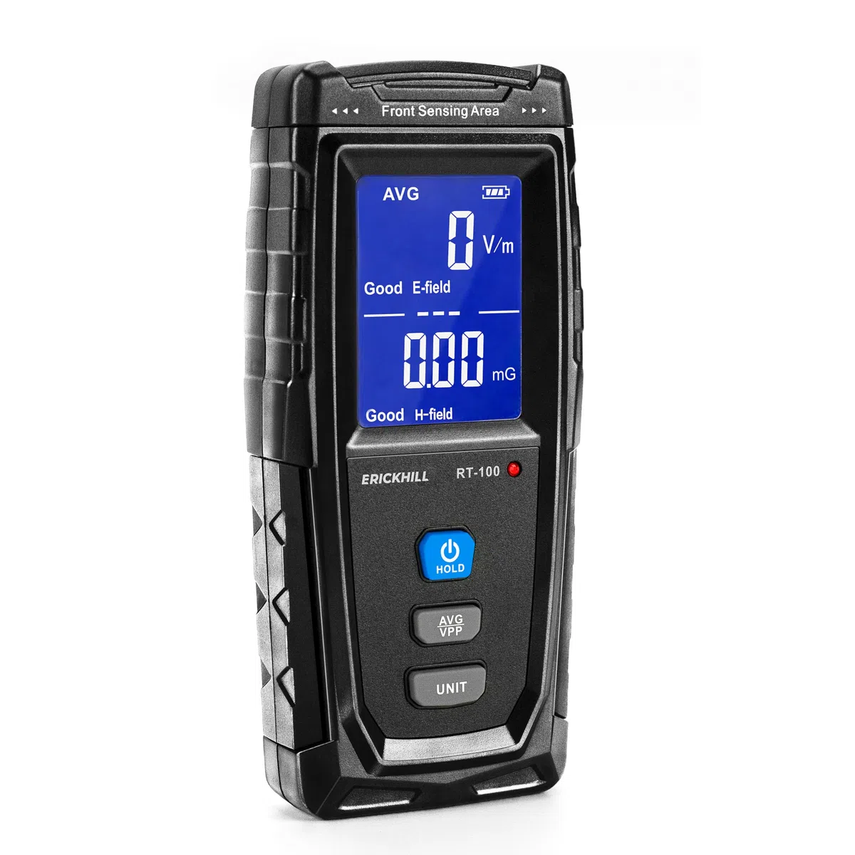 ERICKHILL RT100 EMF-Messgerät Strahlungsdetektor elektromagnetische Felder LCD-Detektor TYPE-C Ladeanschluss