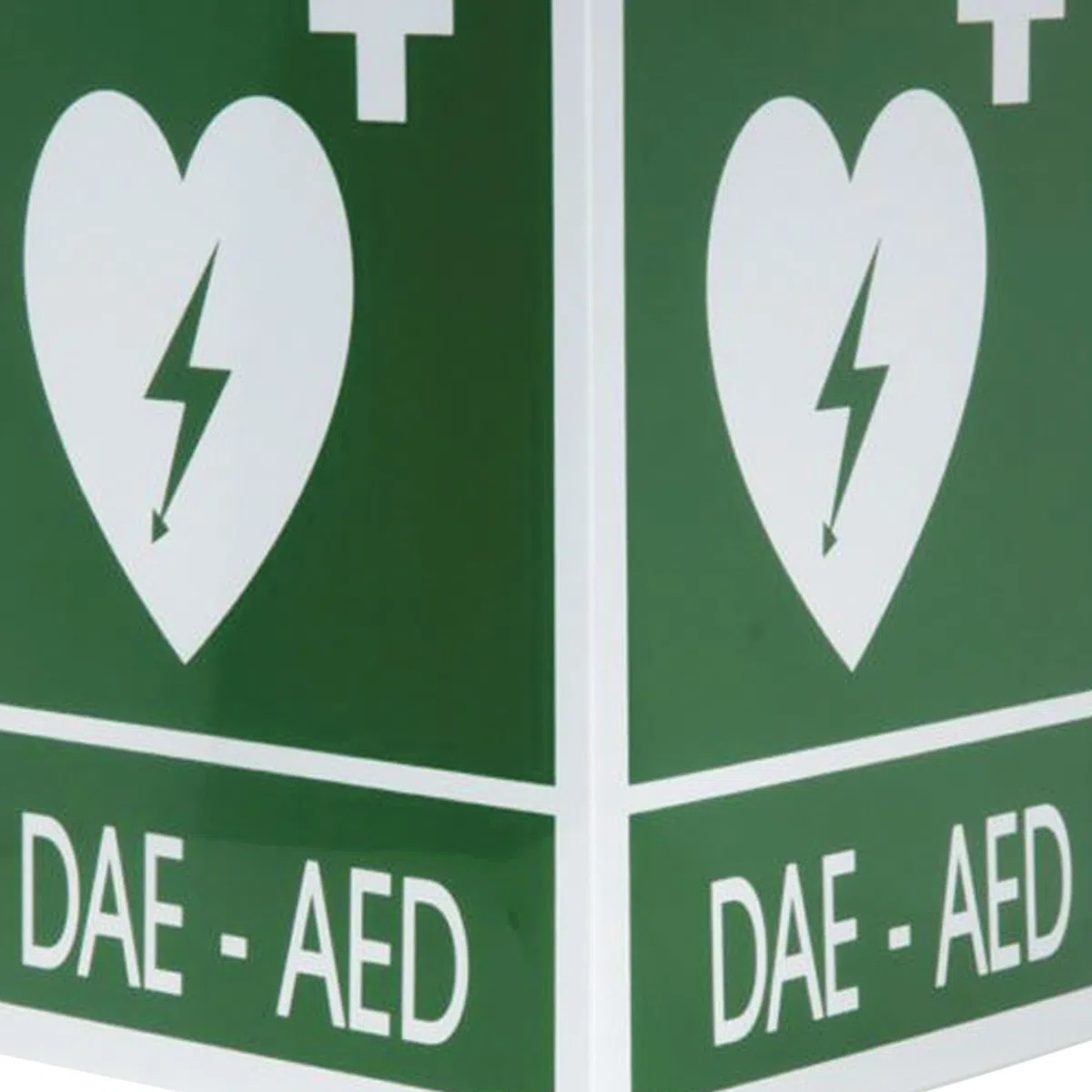 PVS - 35327 DAE/AED-Schild aus Aluminium, 34 x 36 cm, für Defibrillatoren