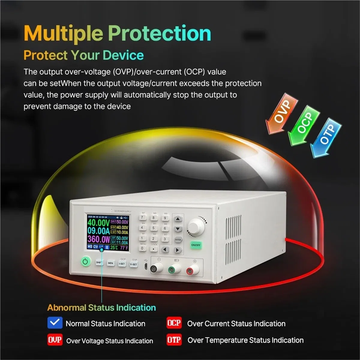 Labornetzteil RD6024 Komplettes Set USB Digital Control AC/DC Einstellbares Tischnetzteil mit Akkuladung(1500w preamp)