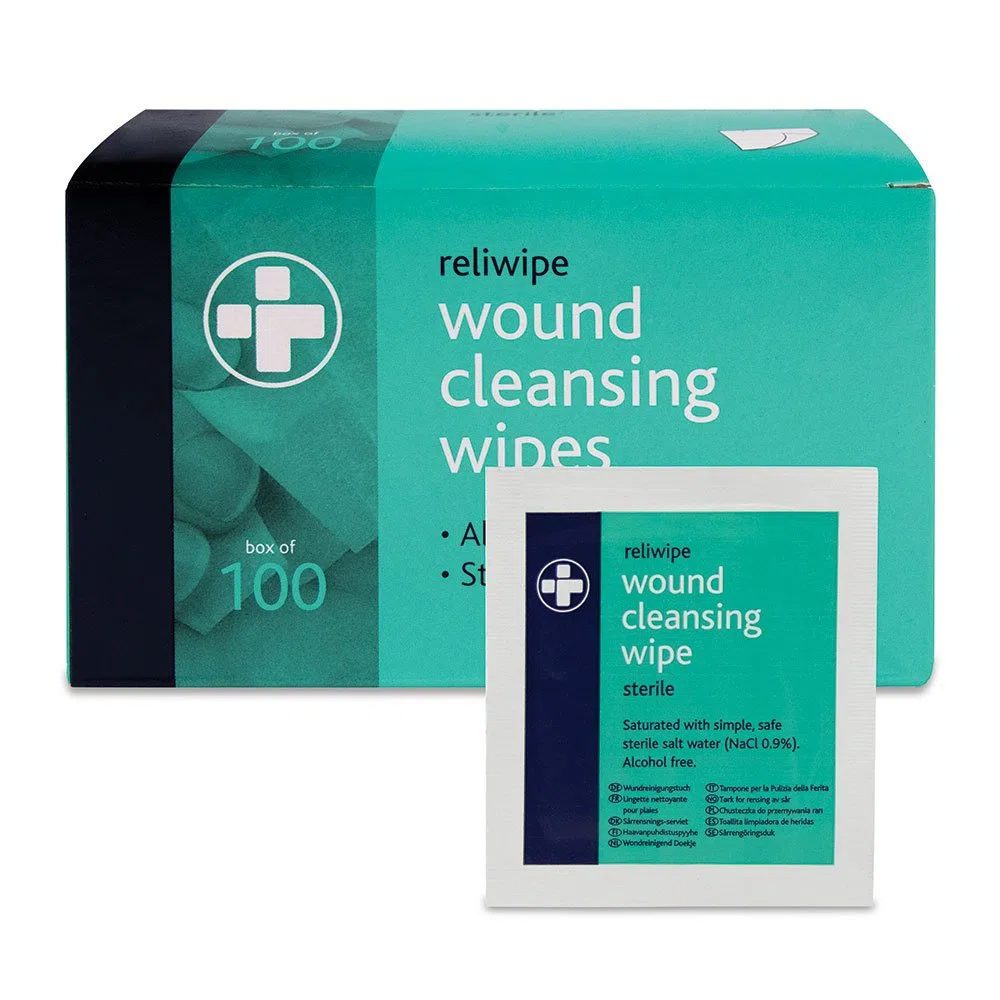 Reliance Medical 745 Reliance Reliwipe Sterile Wunde Reinigung Tücher, 100 Stück
