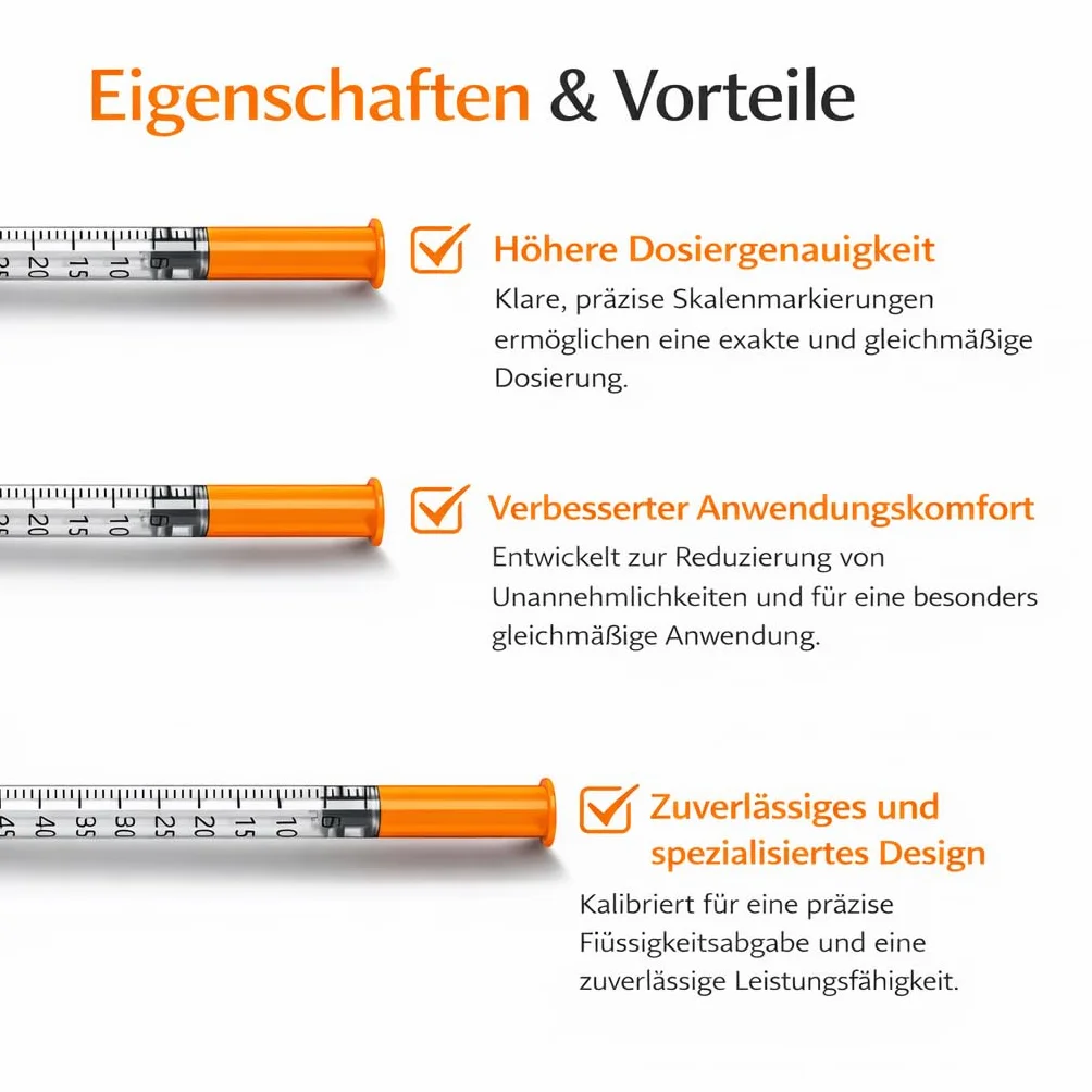 100 Stück 0,5 ml U100 Präzisions-Dosiertubes 30G x 5/16" (0,3 x 8 mm), einzeln verpackt für Labor und technische Anwendungen