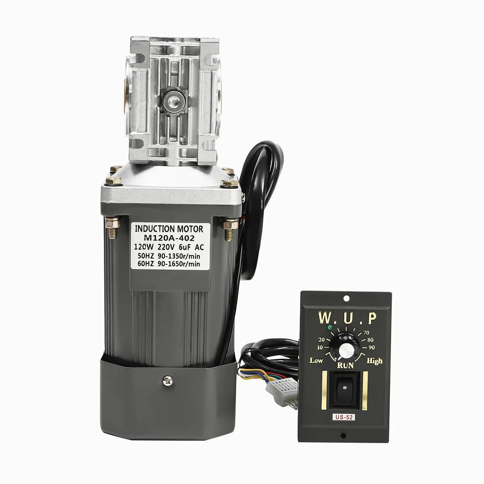 Elektrisches Schneckengetriebe Motor 220V 120W 30K mit Doppelkugellager, einstellbare Drehzahl