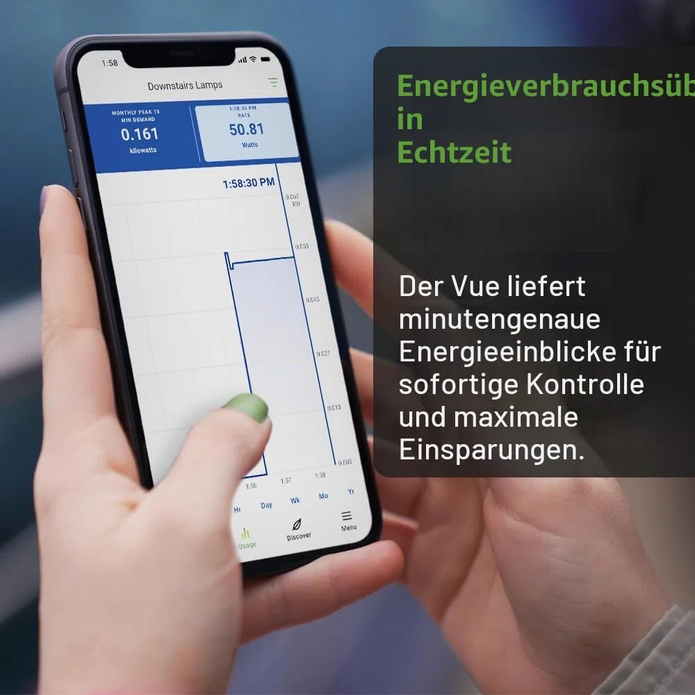 Emporia Vue 3 3-Phasen Smart Home Energy Monitor – Gerät zur Haus- und Gebäudeautomatisierung mit Echtzeit-Stromverbrauchsanzeige, Energiezähler, Solar- und Net-Metering mit 16 Stromkreissensoren