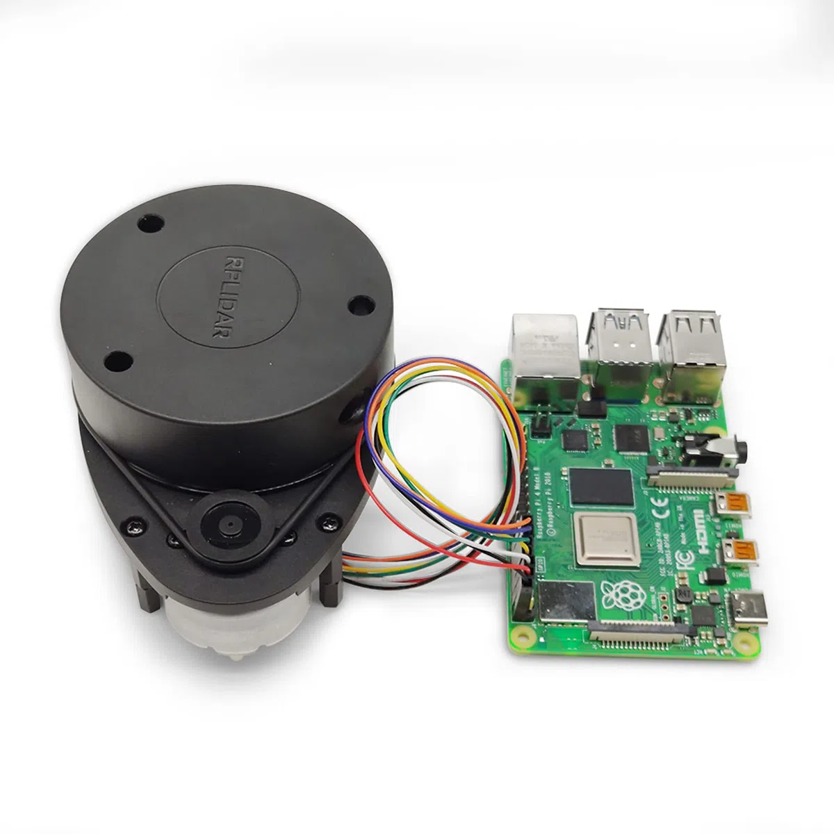 WayPonDEV RPLIDAR A1M8 Entfernungsmesser 2D 360 Grad 12 Meter Scanradius LIDAR-Sensorscanner zur Vermeidung von Hindernissen und Navigation von Robotern