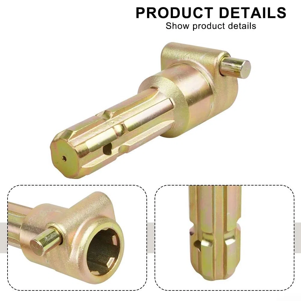 PTO Extender Female 1-3/20.3 cm 6 Adapter für Traktoren bis 70, Heavy Duty Stahl Schaftverlängerung mit 6 Zähnen, OEM Standard Ersatzteil