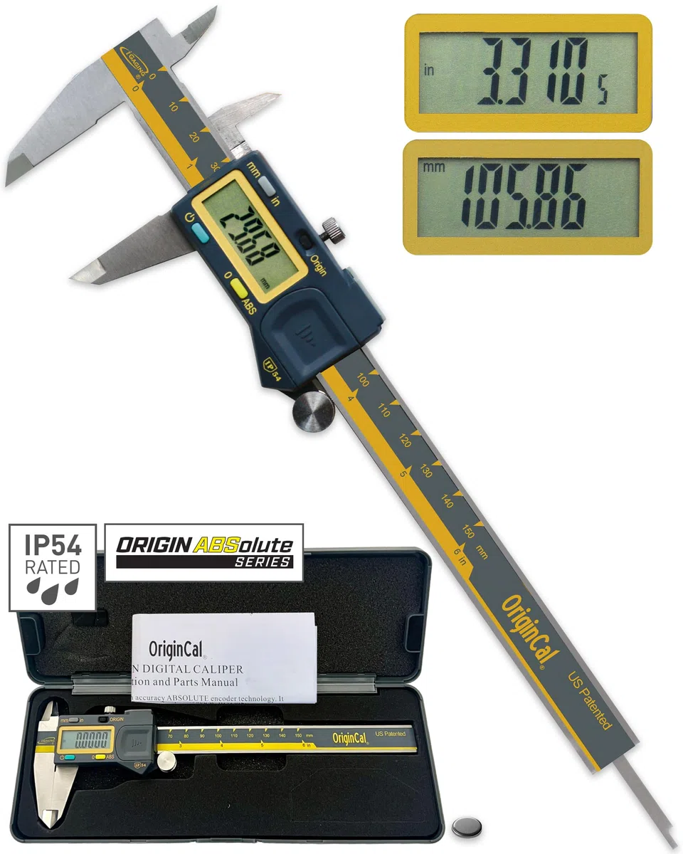 iGaging Absolute Origin Digitaler elektronischer Messschieber, 0-15,2 cm, IP54-Schutz/extreme Genauigkeit