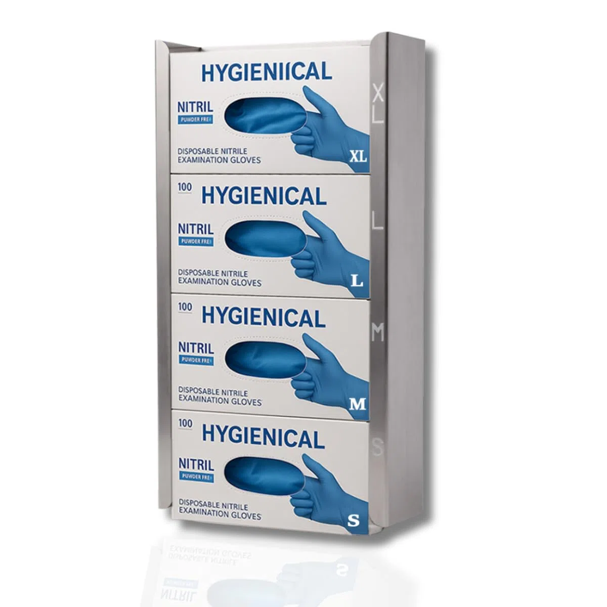 4er Handschuhspender aus Edelstahl, Wandhalter für Handschuhboxen, Hygienischer Handschuhhalter für Einmalhandschuhe