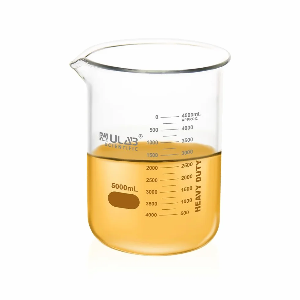 Glas Berker 5000ml, Borosilikatglas Becher mit Graduierung für Labor, Küche, Schule UBG1024