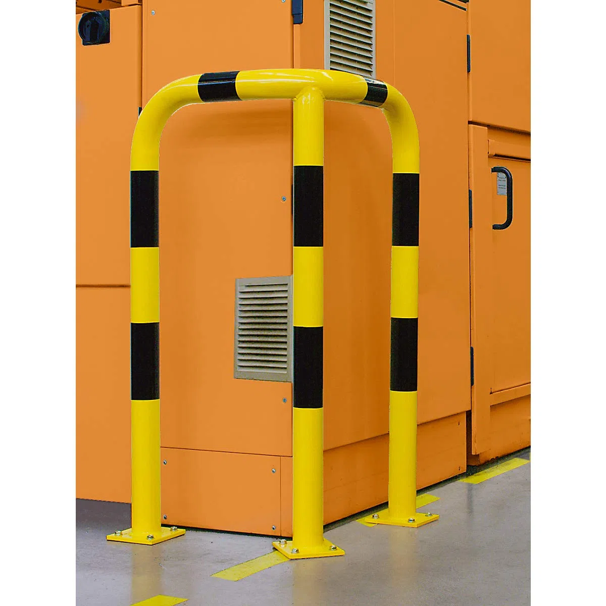 kaiserkraft | Eck-Rammschutzbügel | Ø 76 mm | für innen | Höhe 1200 mm