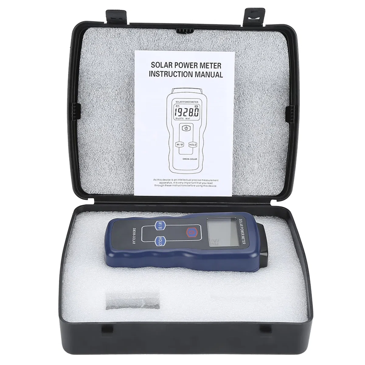 Tbest Solar Messgerät, SM206 Digital Solar Power Meter with Präzise Messung Ohne Kalibrierung for Solarenergieforschung Und Landwirtschaft Mit Zwei Einheiten W M² Btu Für
