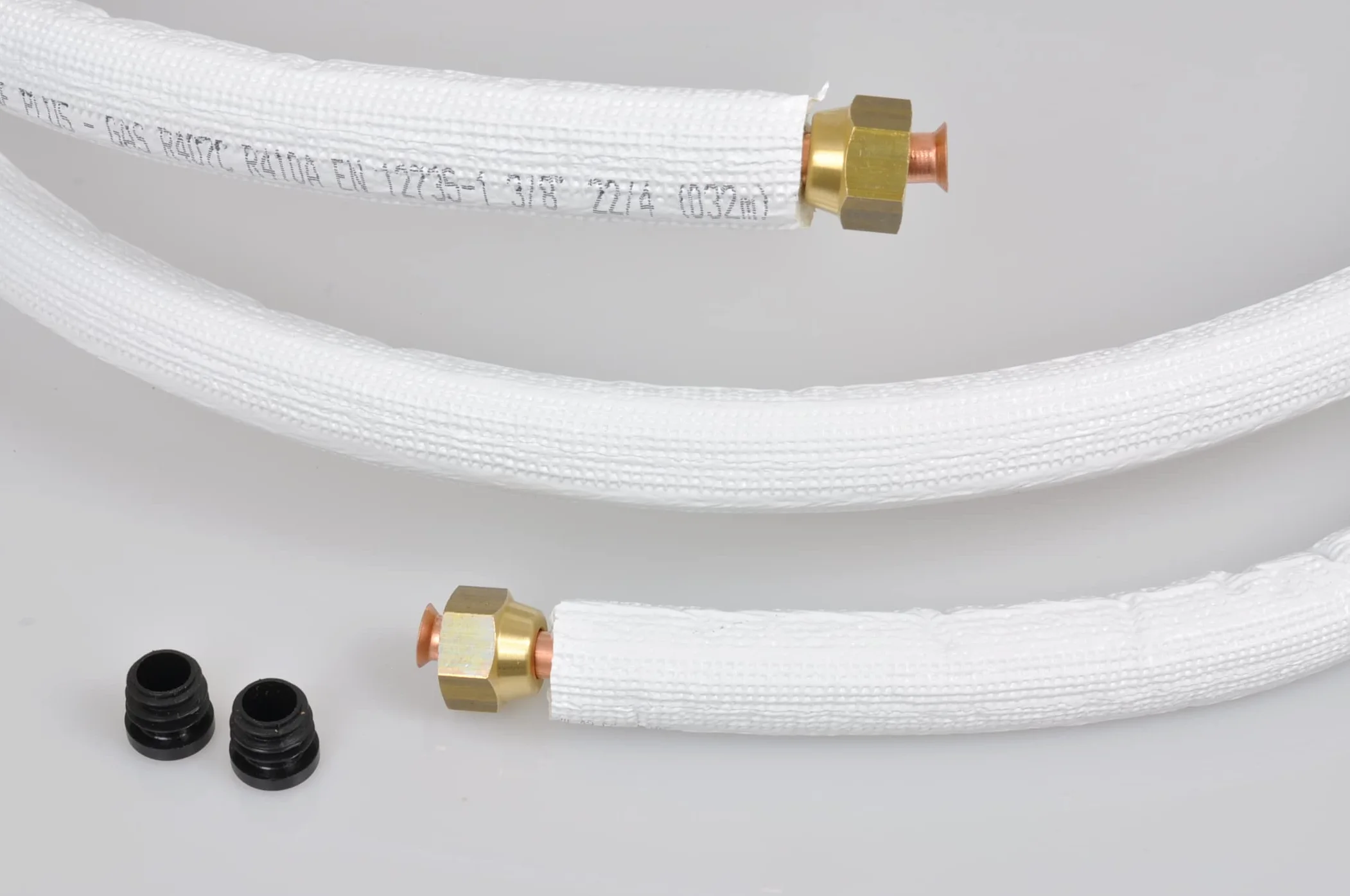 Kupferrohr Isoliert für Split-Klimaanlagen 1/4" + 3/8" Kältemittelleitung R32 R410A R407C 1m