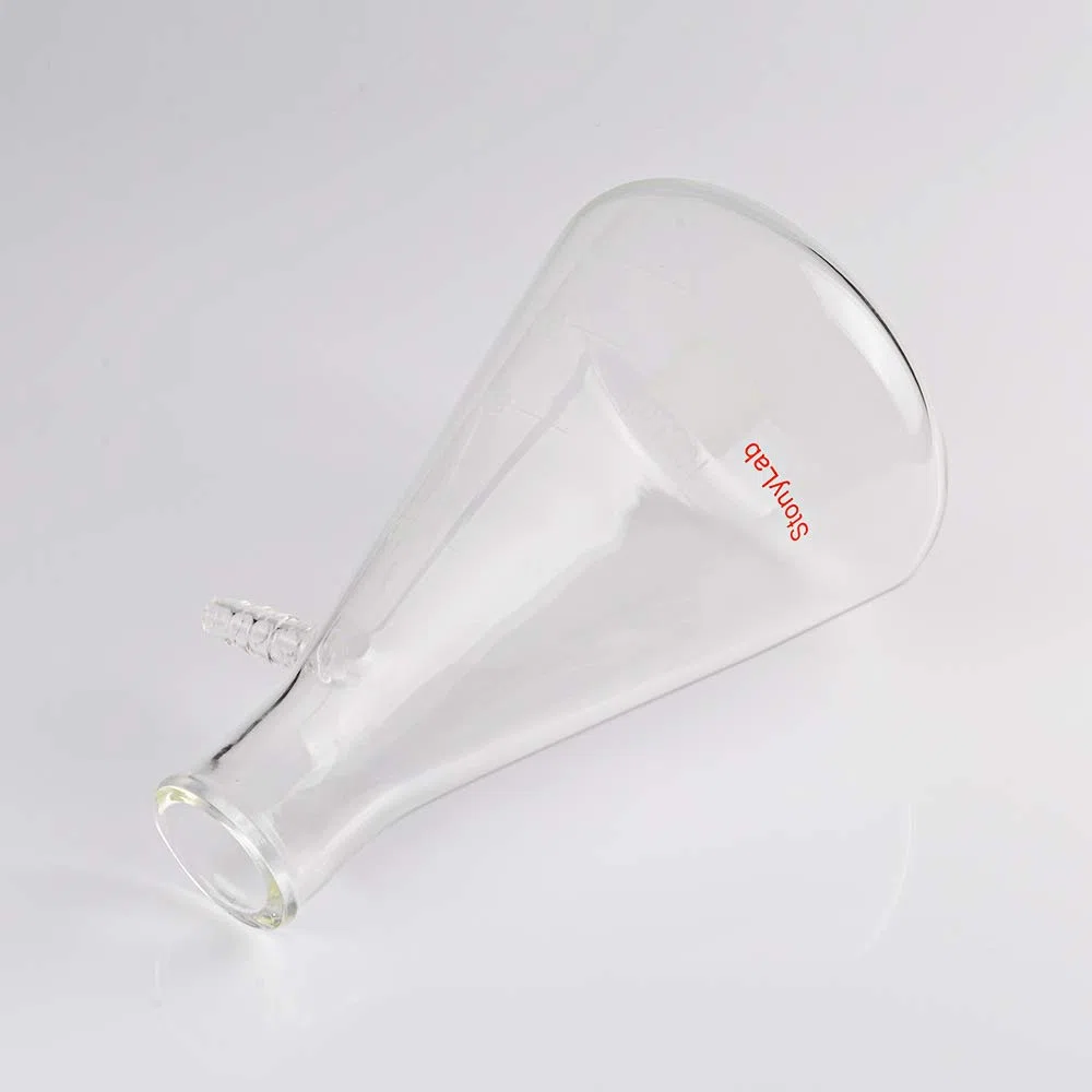 StonyLab 2er-Pack 1000 ml Borosilikatglas-Filterkolben, Glass Filtering Flask, Bolzenhals mit Röhrchen (1000 ml)