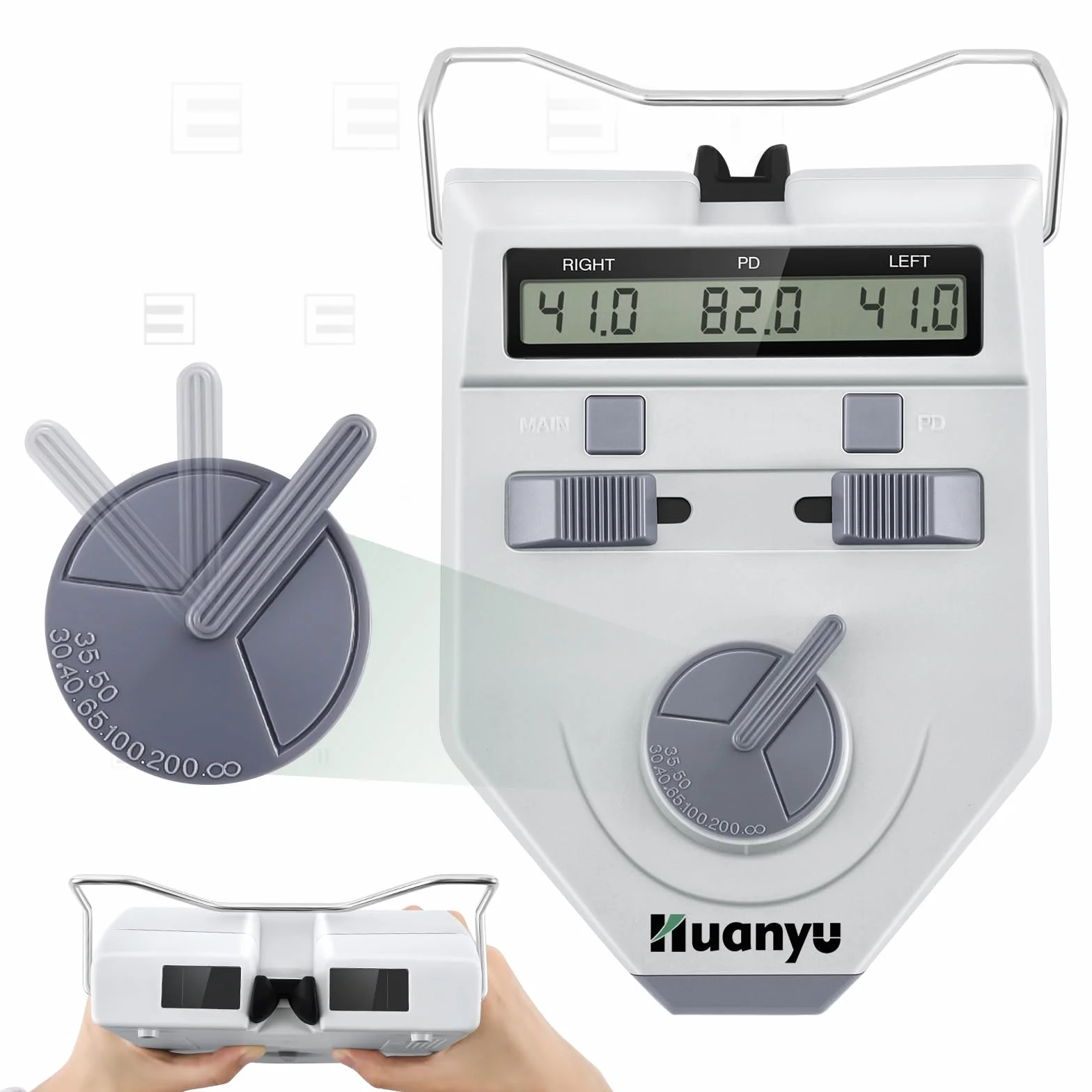 Huanyu Optische Digital PD-Messgerät Pupillenmessgerät 45-82mm LCD Display Genauigkeit 0.1-0.5mm Optometrie LY-9AT