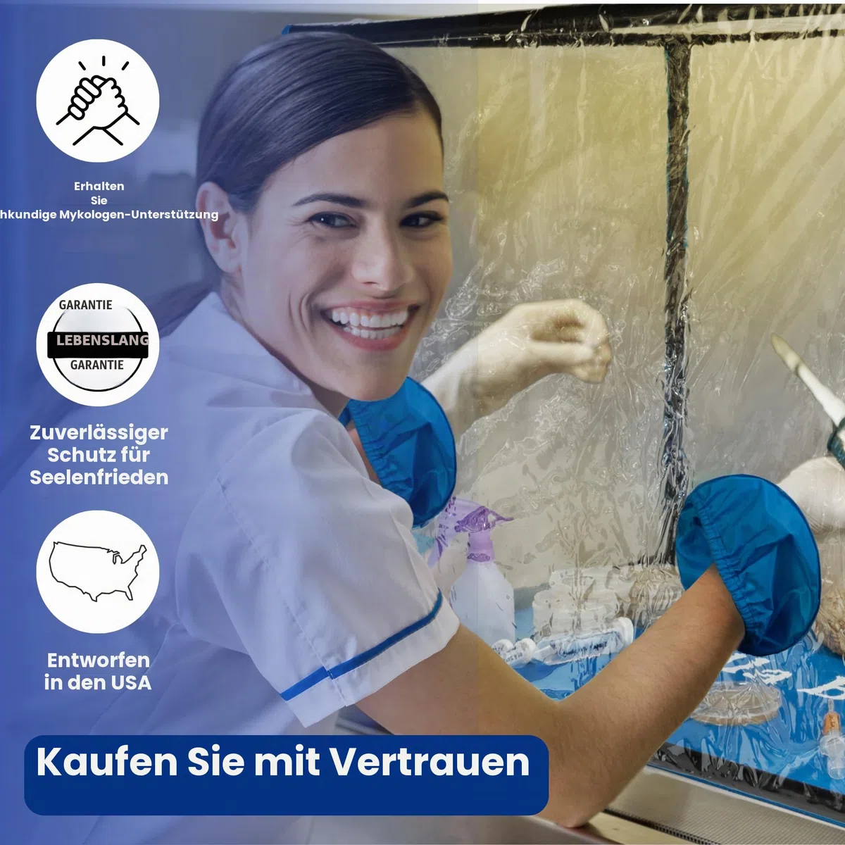 Still Air Box Mycology (robust) Pilz-Wachstumsbox, Alt zu Laminar Flow Hood Fume Hood für Mycology Supplies von USA Mycologists V2 (groß)