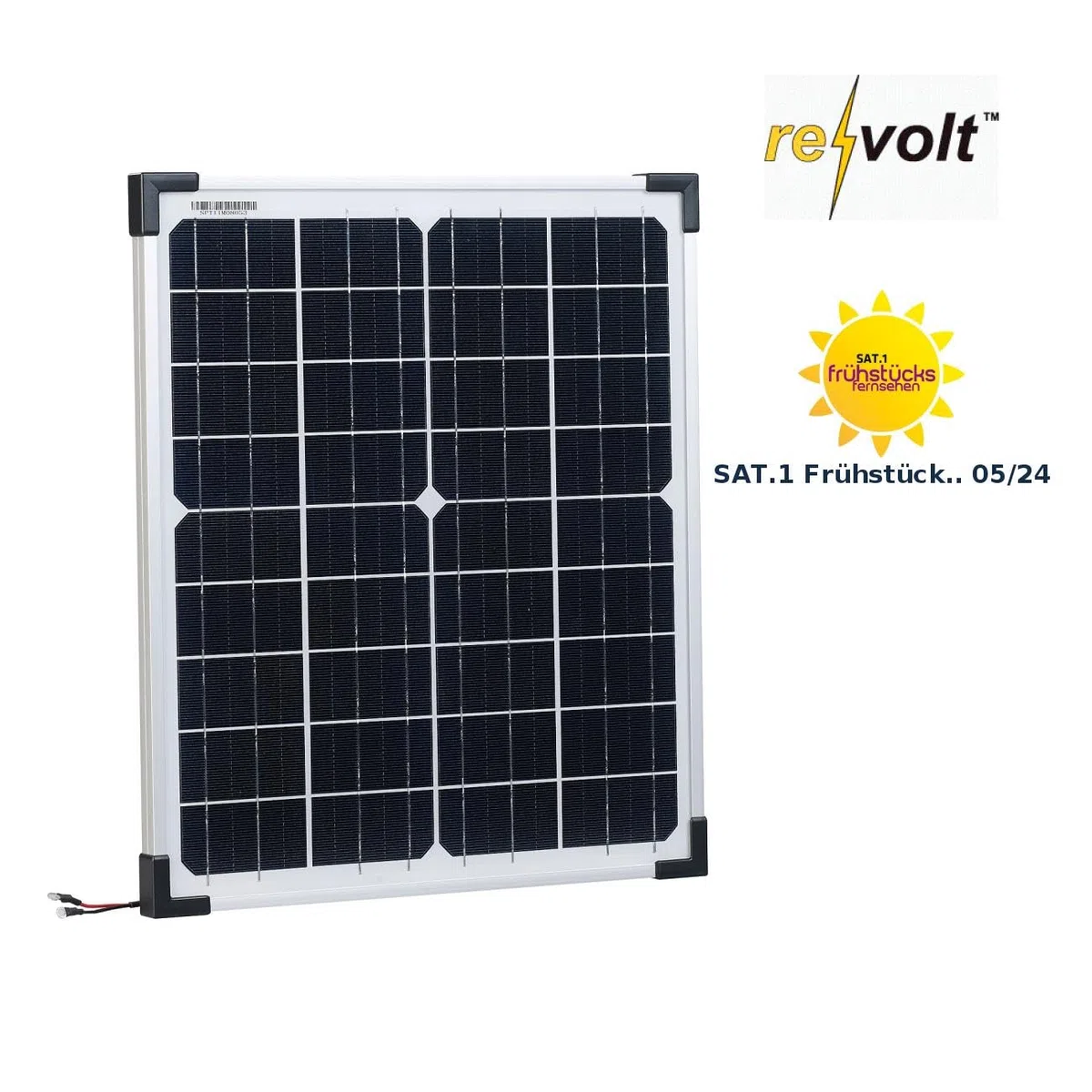 revolt Outdoor Solar-Panel: Mobiles Solarpanel, monokristal. Solarzelle, 20 W (Versandrückläufer) (Solarpaneel, Solarmodul, Wasserpumpe)