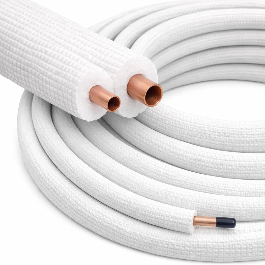 Black panda Kupferrohr-Set 1/4" & 3/8" – 2x24 m mit 9 mm Isolierung - Klimaanlagen Rohre aus hochwertigem Kupfer für Split-Klimageräte - Energieeffizient & korrosionsbeständig