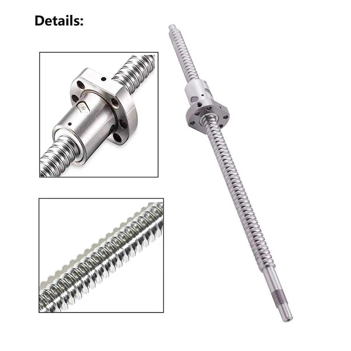 Kugelumlaufspindel SFU1605 RM1605 Länge 2000 mm Durchmesser 16 mm mit Gehäuse für Kugelumlaufmutter und Kugelumlaufmutter + Endhalter EK / EF12 + Kupplung für CNC, Länge ca. 78,74 Zoll / 2000 mm