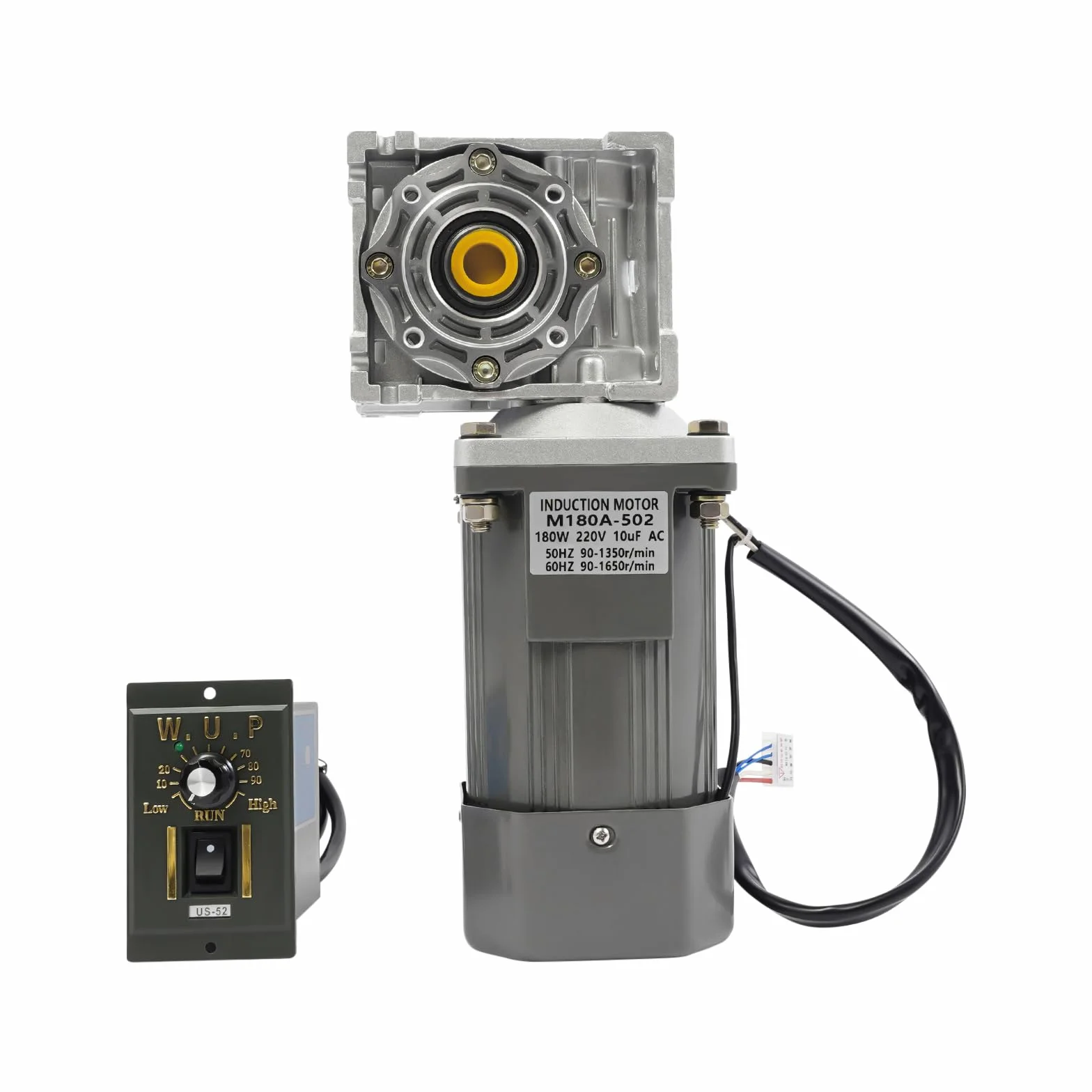 Schneckengetriebemotor mit Drehzahlregler 180W 35NM Drehmoment 0-27RPM für CNC-Anlagen